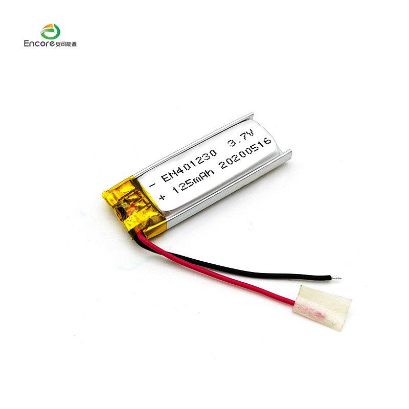 3.7v 125mah स्मार्ट वेअरेबल उपकरणे Lipo बॅटरी