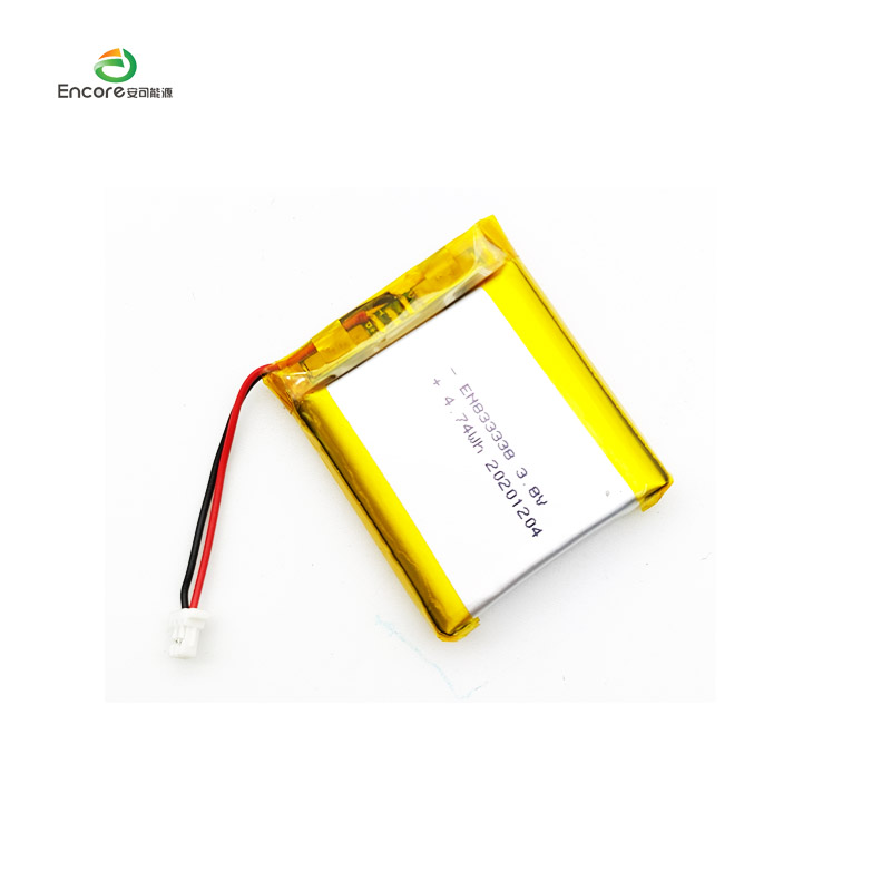 833338 1280mAh 3.8v रिचार्जेबल लिपो सेल